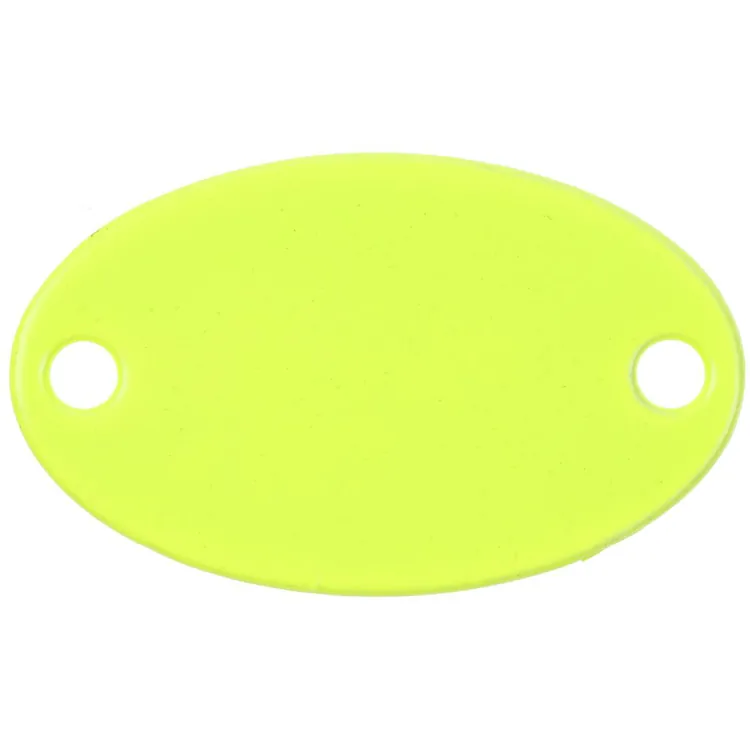 Шильдик металлический Alfa Oval, желтый неон арт.13843.89