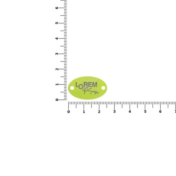 Шильдик металлический Alfa Oval, желтый неон арт.13843.89