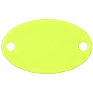 Шильдик металлический Alfa Oval, желтый неон арт.13843.89