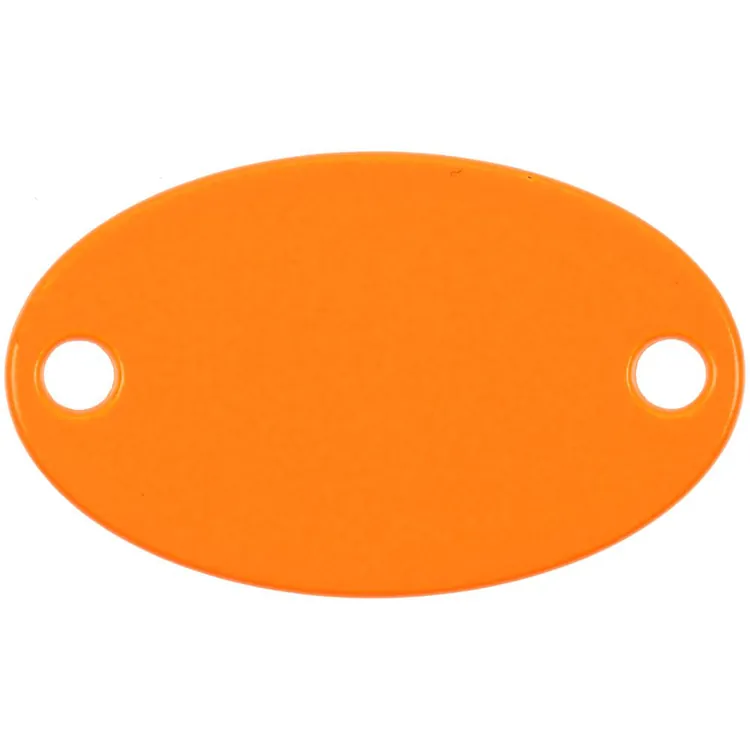 Шильдик металлический Alfa Oval, оранжевый неон арт.13843.22