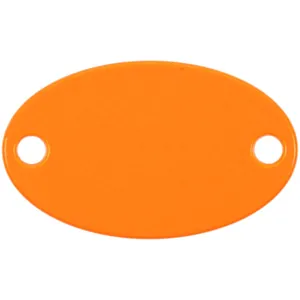 Шильдик металлический Alfa Oval, оранжевый неон арт.13843.22