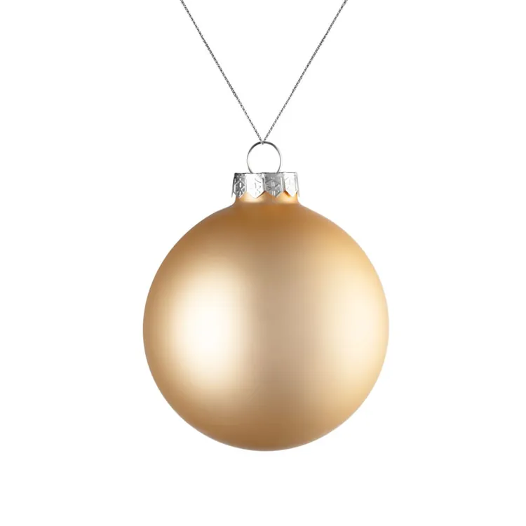 Елочный шар Finery Matt, 8 см, матовый золотистый арт.17663.00
