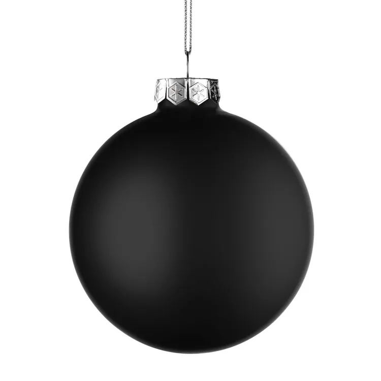 Елочный шар Finery Matt, 10 см, матовый черный арт.17665.30