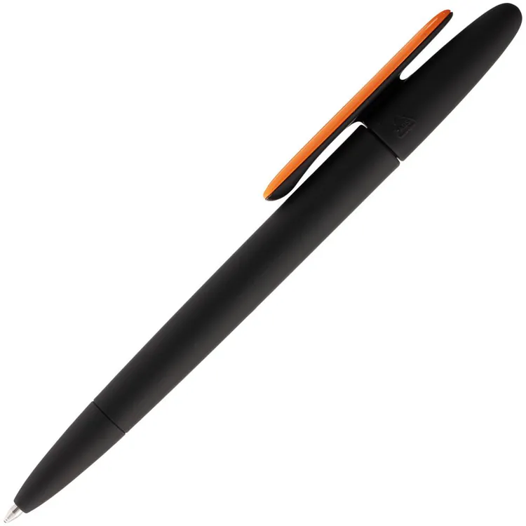 Ручка шариковая Prodir DS5 TRR-P Soft Touch, черная с оранжевым арт.3389.32