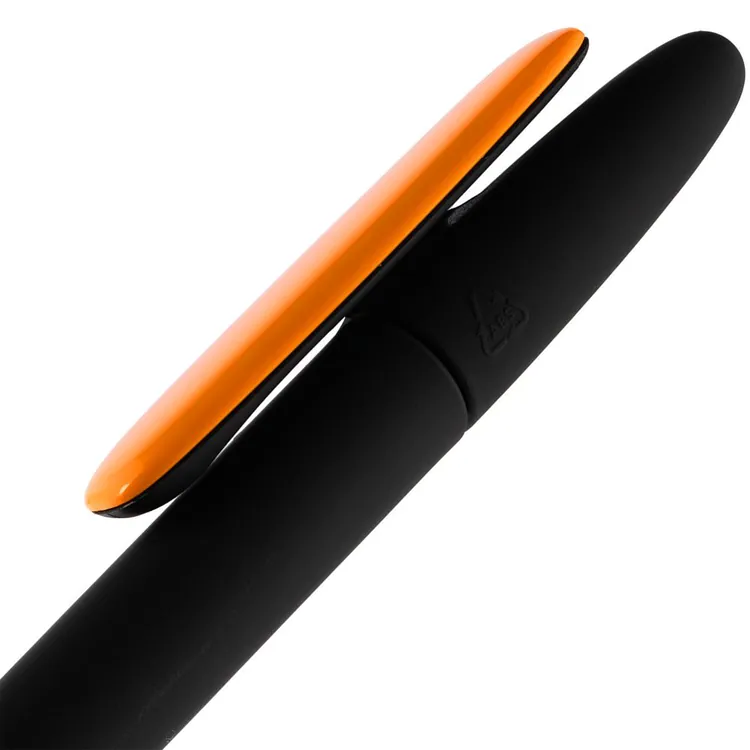 Ручка шариковая Prodir DS5 TRR-P Soft Touch, черная с оранжевым арт.3389.32
