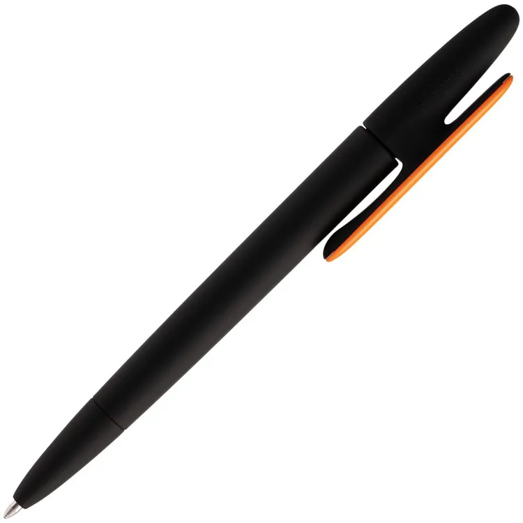 Ручка шариковая Prodir DS5 TRR-P Soft Touch, черная с оранжевым арт.3389.32