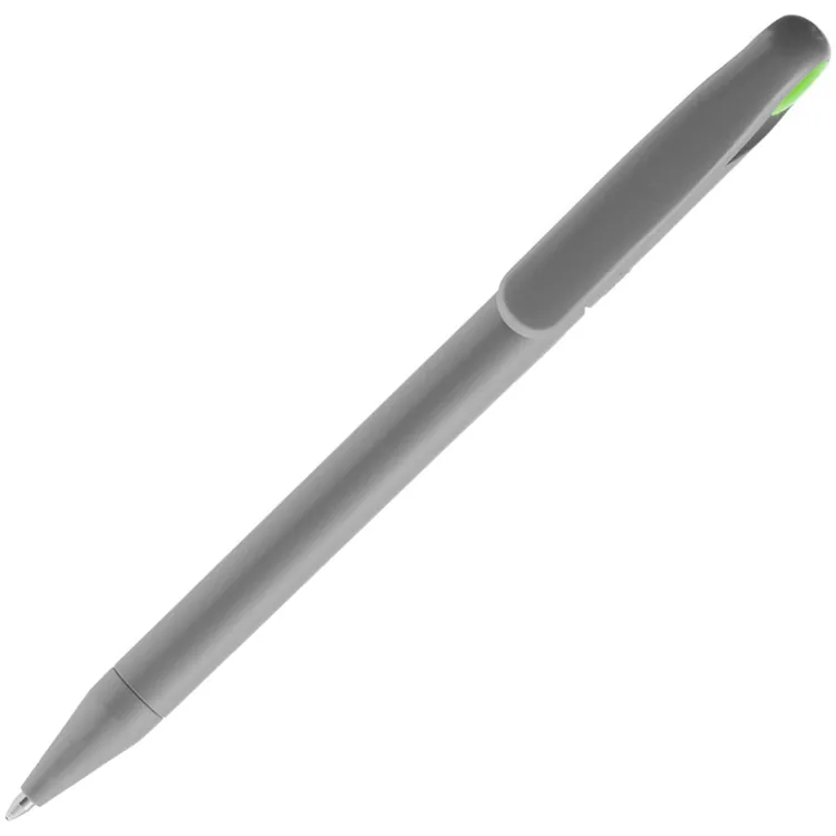 Ручка шариковая Prodir DS1 TMM Dot, серая с ярко-зеленым арт.3425.19