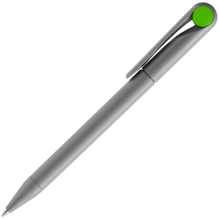 Ручка шариковая Prodir DS1 TMM Dot, серая с ярко-зеленым арт.3425.19