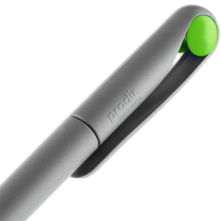 Ручка шариковая Prodir DS1 TMM Dot, серая с ярко-зеленым арт.3425.19