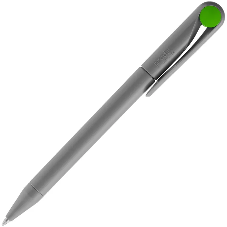Ручка шариковая Prodir DS1 TMM Dot, серая с ярко-зеленым арт.3425.19