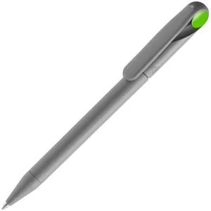 Ручка шариковая Prodir DS1 TMM Dot, серая с ярко-зеленым арт.3425.19