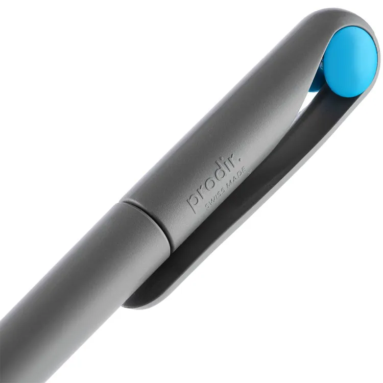 Ручка шариковая Prodir DS1 TMM Dot, серая с голубым арт.3425.41