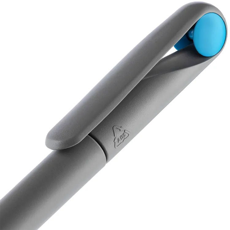 Ручка шариковая Prodir DS1 TMM Dot, серая с голубым арт.3425.41