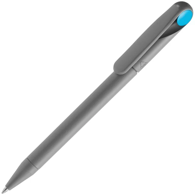 Ручка шариковая Prodir DS1 TMM Dot, серая с голубым арт.3425.41