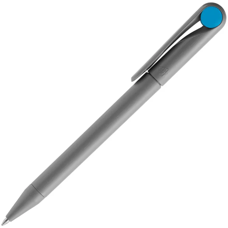 Ручка шариковая Prodir DS1 TMM Dot, серая с голубым арт.3425.41