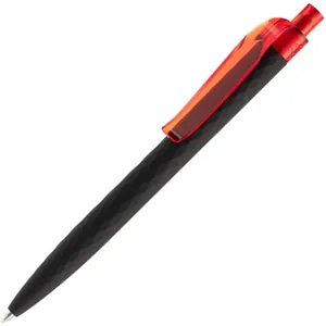 Ручка шариковая Prodir QS01 PRT-T Soft Touch, черная с красным арт.7091.35