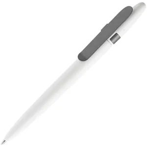 Ручка шариковая Prodir DS5 TSM Metal Clip, белая с серым арт.16199.61