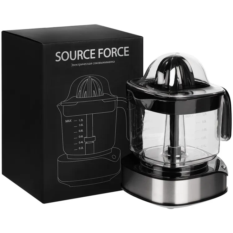 Электрическая соковыжималка для цитрусовых Source Force, серебристо-черная арт.17329.13