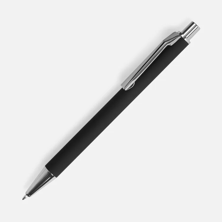 Ручка шариковая Lobby Soft Touch Chrome, черная арт.18323.30