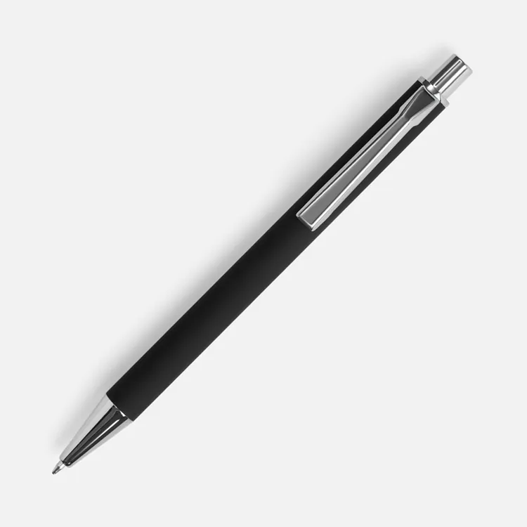 Ручка шариковая Lobby Soft Touch Chrome, черная арт.18323.30