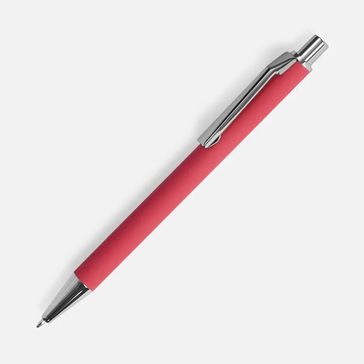 Ручка шариковая Lobby Soft Touch Chrome, красная арт.18323.50