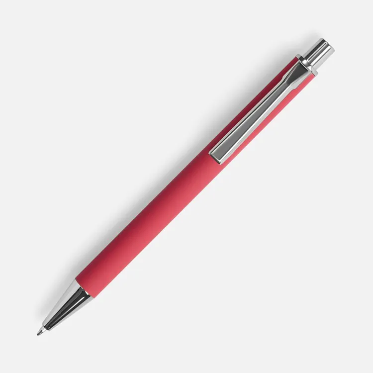 Ручка шариковая Lobby Soft Touch Chrome, красная арт.18323.50