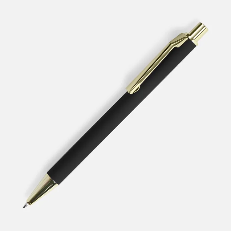 Ручка шариковая Lobby Soft Touch Gold, черная арт.18324.30