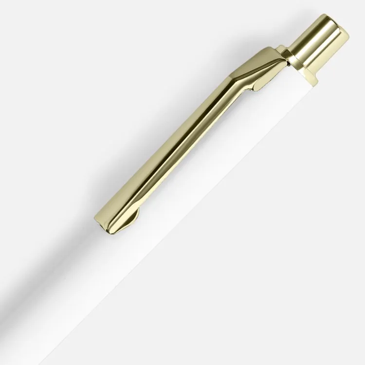 Ручка шариковая Lobby Soft Touch Gold, белая арт.18324.60
