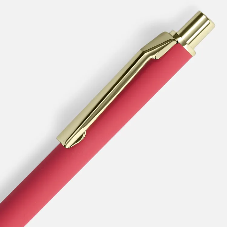 Ручка шариковая Lobby Soft Touch Gold, красная арт.18324.50