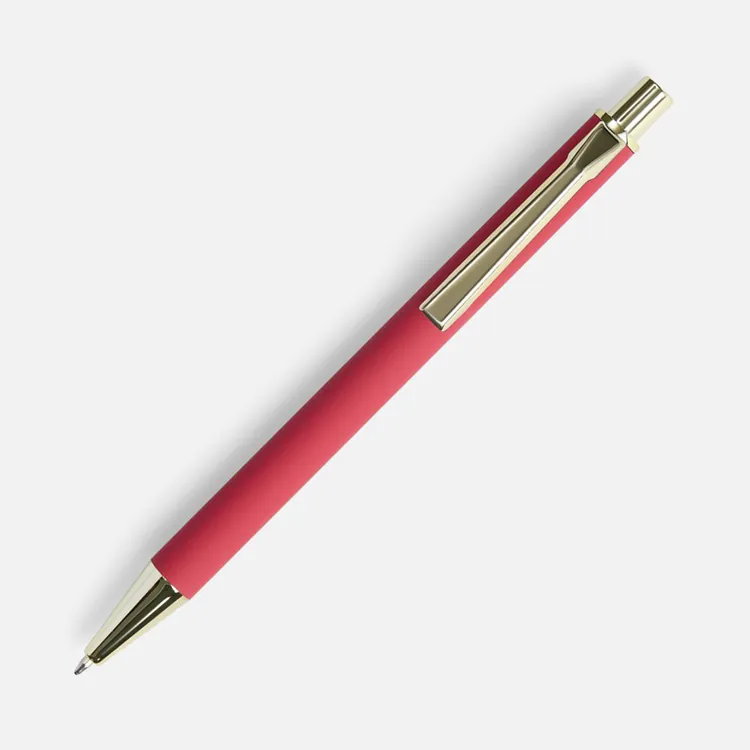 Ручка шариковая Lobby Soft Touch Gold, красная арт.18324.50