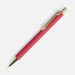 Ручка шариковая Lobby Soft Touch Gold, красная арт.18324.50