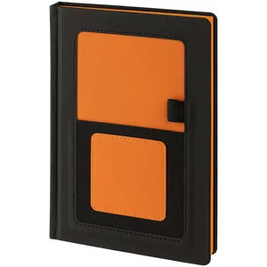 Ежедневник Mobile на заказ, недатированный, черно-оранжевый арт.15885.23