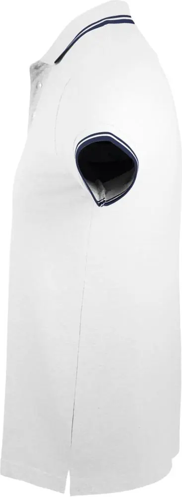 Рубашка поло женская Pasadena Women 200 с контрастной отделкой, белая с синим арт.5852.64