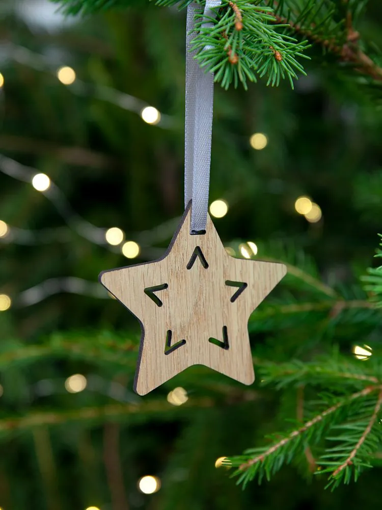 Деревянная подвеска Christmate, звезда арт.20225.05