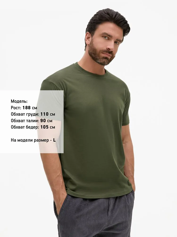 Футболка унисекс Regent 150, темный хаки арт.1376.98